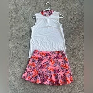 Tommy Bahama Pink Floral Skirt Set
